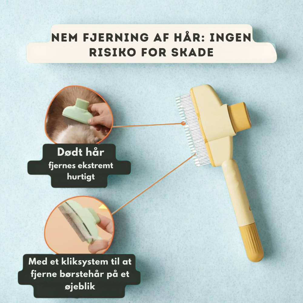 Anti-hår børste til kæledyr